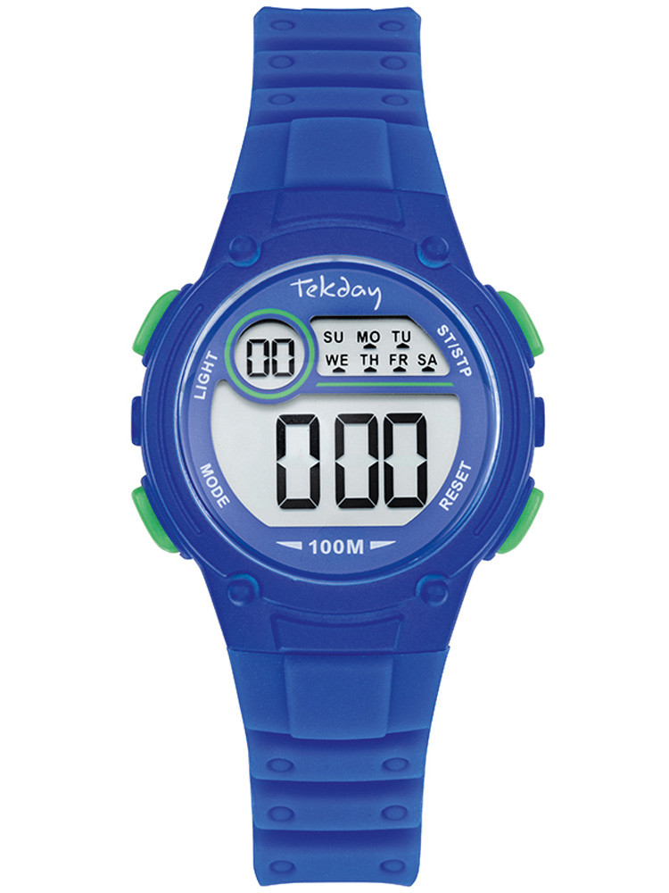 Montre bleue sport Tekday Junior 654719 pour Gar on 1001 montres