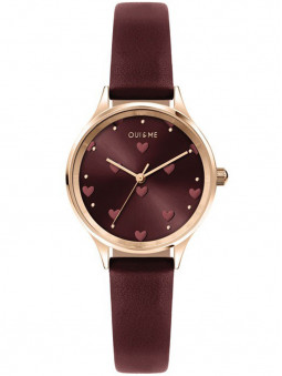 Montre femme cœurs bordeaux Oui & Me ME010170