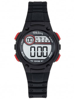 Montre Tekday noir et rouge 654721