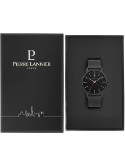 Montre homme Pierre Lannier acier noir 203F438 dans son écrin