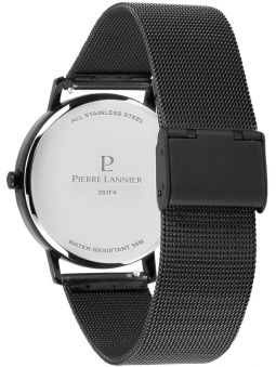 Montre homme Pierre Lannier acier noir 203F438 de dos