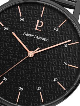 Montre homme Pierre Lannier acier noir 203F438 zoom cadran
