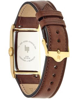 Vue de dos de la montre Lip Churchill T18 vintage cuir marron clair 671014