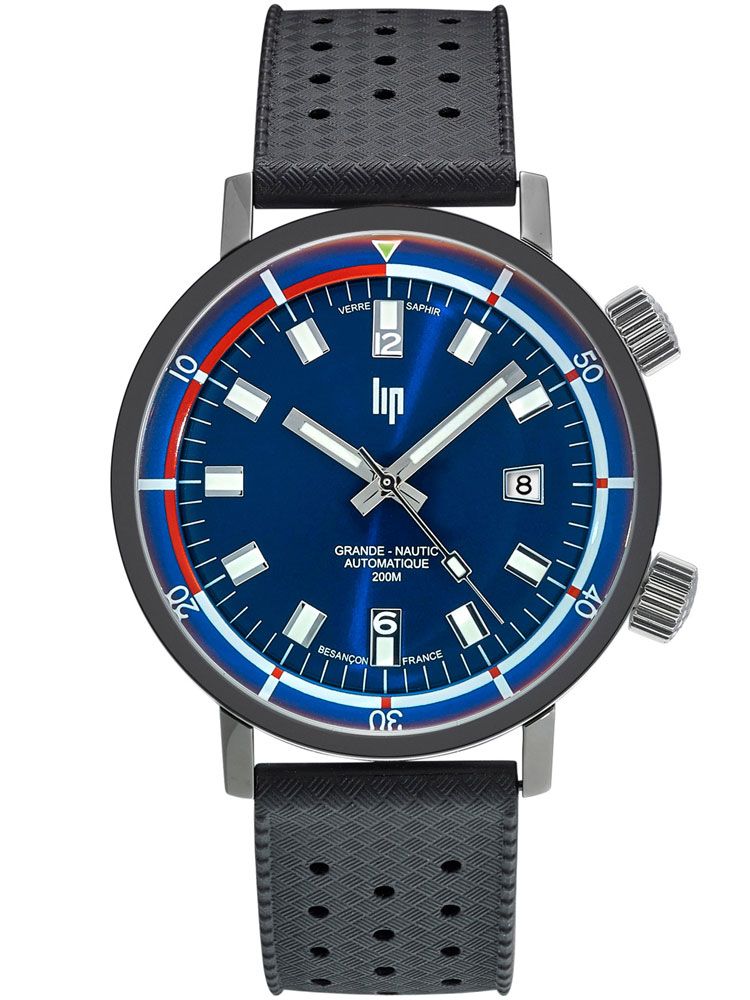 Vue de face de la montre homme LIP Grande Nautic-Ski automatique 671521