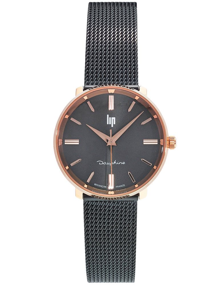 Montre femme LIP DAUPHINE acier PVD noir