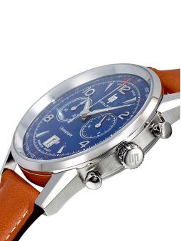 Montre homme LIP HIMALAYA chrono fond bleu 671597 profil