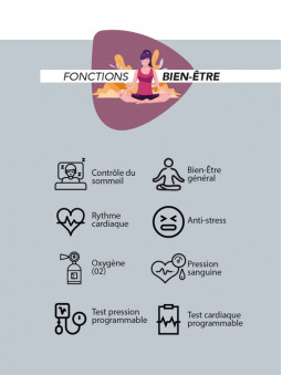 Fonctions bien-être de la montre connectée femme Smarty 2.0 SW022D