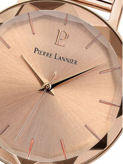 cadran de montre entièrement rose doré, montre pour femme, montre Pierre Lannier 010P958