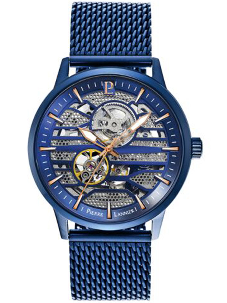 Montre homme Pierre Lannier automatique bleue nuit 332C469