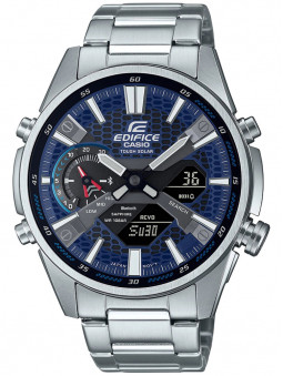 Montre Casio Edifice, montre homme, montre Bluetooth, bracelet en acier, référence ECB-S100D-2AEF