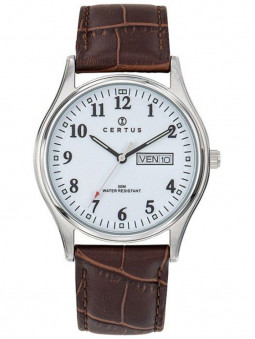 Montre homme, montre bracelet cuir marron, montre style authentique et vintage, montre Certus 610483