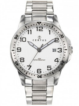 Montre Certus 616452, pour homme. Tout acier. Style sport. Etanche à 100 mètres.