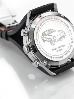 Chronographe LIP automatique de Rallye automobile, tout acier, verre saphir, fond de boite vissé, étanche 50 mètres