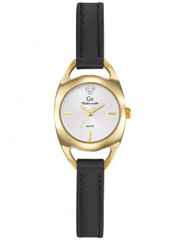 Montre Go Mademoiselle 699379. Style fashion. Couleur noire. Bracelet fin en cuir.