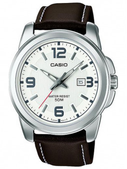 Montre homme Casio Quartz, style classique. Large cadran analogique. Dato à 3h. MTP 1314PL 7AVEF