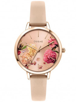 1001-montres.fr vous présente cette montre Oui and Me, ME010264, fleurie, de coloris rose, pour femme.