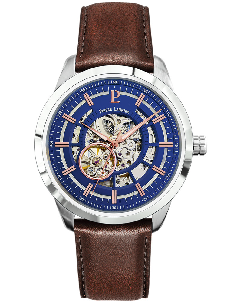 Belle montre homme mécanisme apparent marque Pierre Lannier 329F164 sur 1001-montres.fr