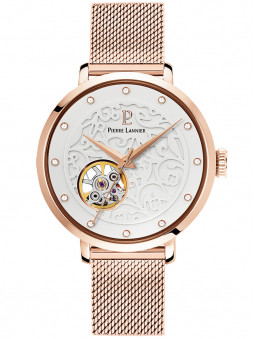 Montre femme Pierre Lannier automatique doré rose coeur battant 310F908