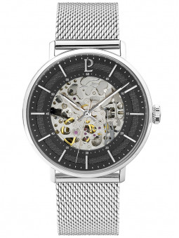Montre Pierre Lannier pour homme au cadran noir et mécanisme apparent référence 323C131