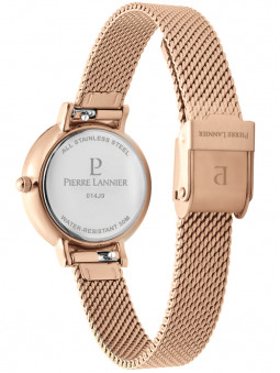 Bracelet de montre fin de 10 mm de large en acier de coloris or rose de la marque Pierre Lannier 014J958