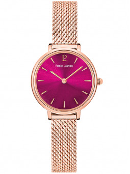 Montre Pierre Lannier pour femme en Acier doré Rose et cadran Framboise flamboyant 014j958