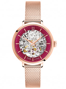 Montre Pierre Lannier femme de couleur Or rose mouvement Automatique cadran Framboise 313B958