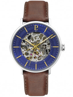Superbe montre squelette homme originale de la marque Pierre Lannier 323C164 avec son bracelet en cuir