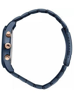Profil du bracelet de montre homme en acier à maillons coloris bleu pour la montre Sector no Limits R3253540005
