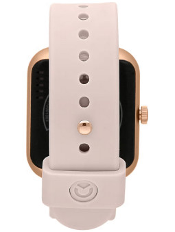 Bracelet de montre connectée en silicone rose souple et fermoir aimanté marque Sector no Limits