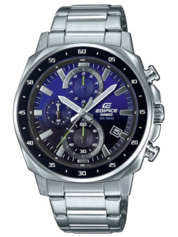 Montre Casio pour homme excellent rapport qualité-prix EFV-600D-2AVUEF avec fonction chrono gros cadran bleu