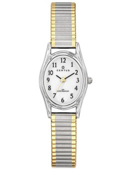 A offrir sans hésiter ! Une jolie montre vintage pour femme argentée dorée style de la marque française Certus 642369