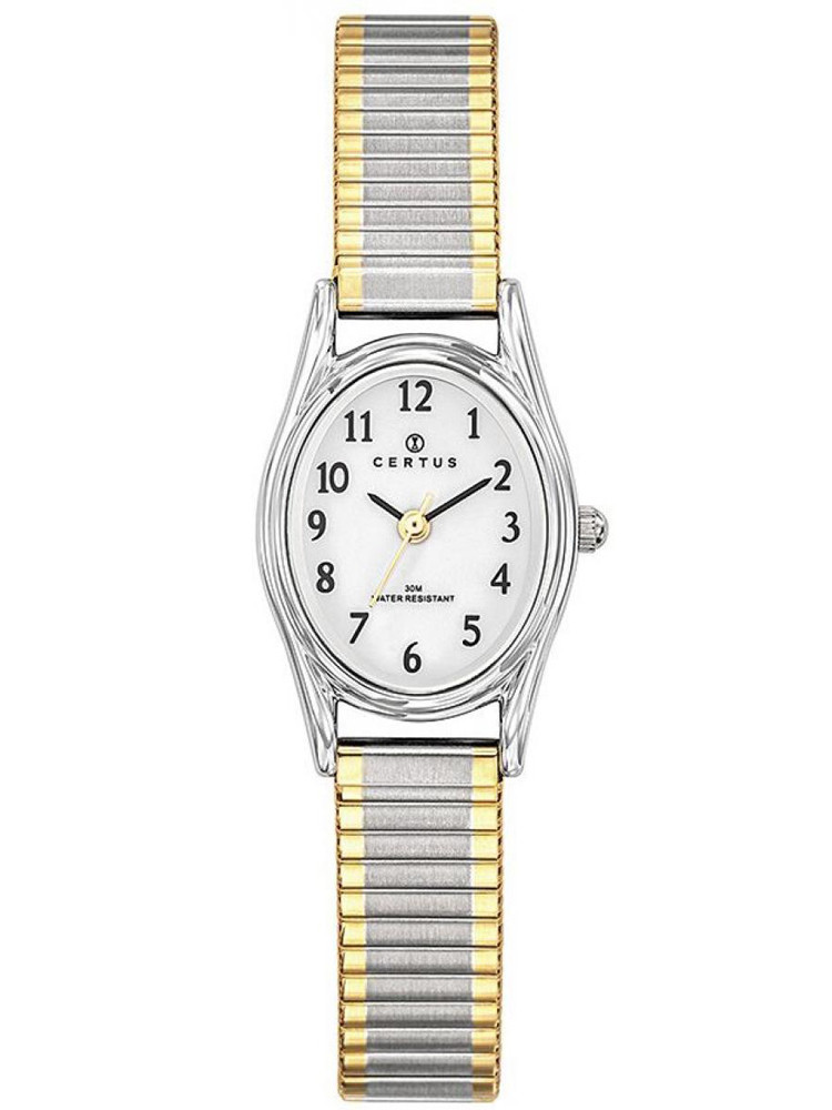 A offrir sans hésiter ! Une jolie montre vintage pour femme argentée dorée style de la marque française Certus 642369