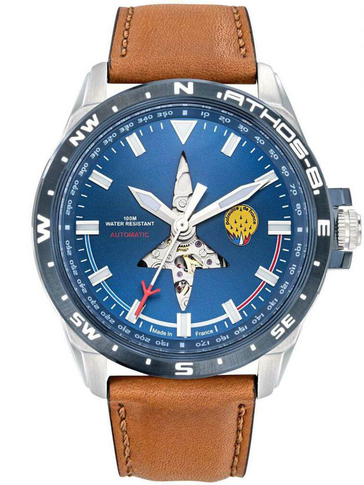 Montre homme Patrouille de France Athos 8 668092 dans son écrin de protection bleu ouvert