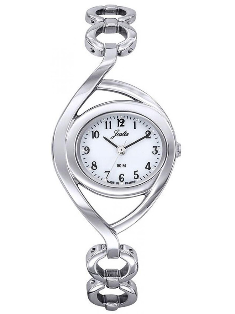 Craquez pour cette montre femme originale, acier argenté, style moderne, dotée d'un joli bracelet bijou