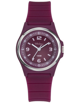Sucrée et originale : on aime la couleur cassis de cette montre sport pour fille Tekday 654711 résistante et étanche !