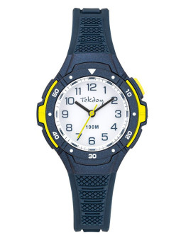 Montre enfant Tekday bleu et jaune 654756