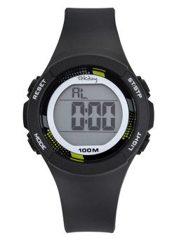 Montre homme sport digitale pas chère Tekday 656208 orange noire