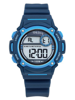 Montre Tekday Sport bleue homme