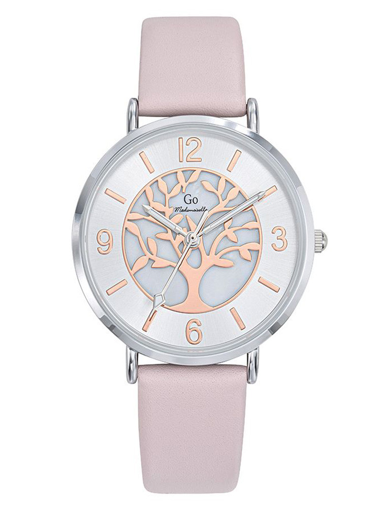 Montre femme Go cuir rose arbre de vie