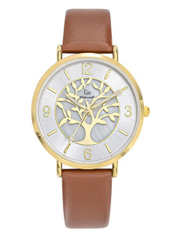 Montre femme Go cuir brun arbre de vie