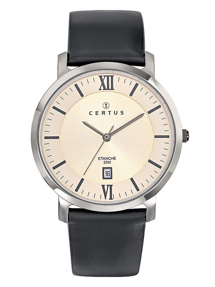 Montre homme cuir noir Certus