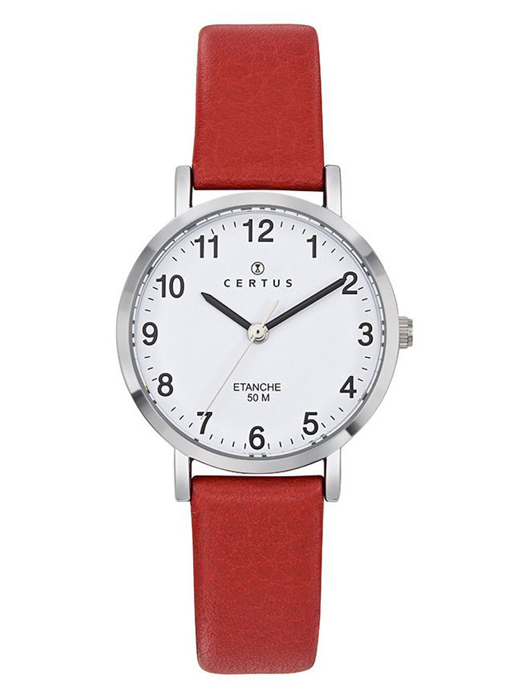 Montre Certus femme bracelet rouge