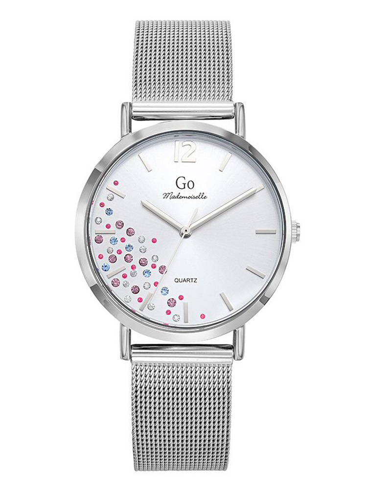 Montre femme Go bracelet milanais et strass