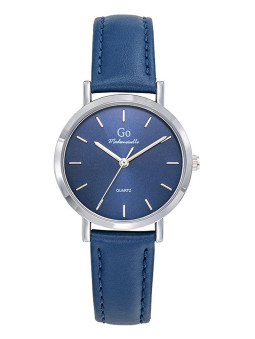 Montre femme Go bracelet cuir bleu