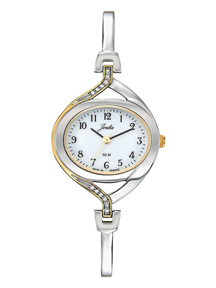 Montre femme bracelet acier bicolore