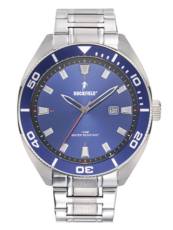 Montre homme Ruckfield bracelet acier gris