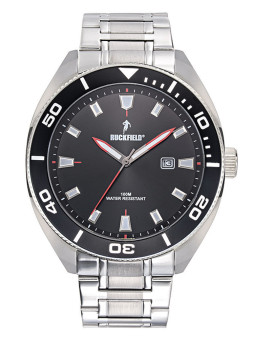 Montre homme Ruckfield bracelet acier gris