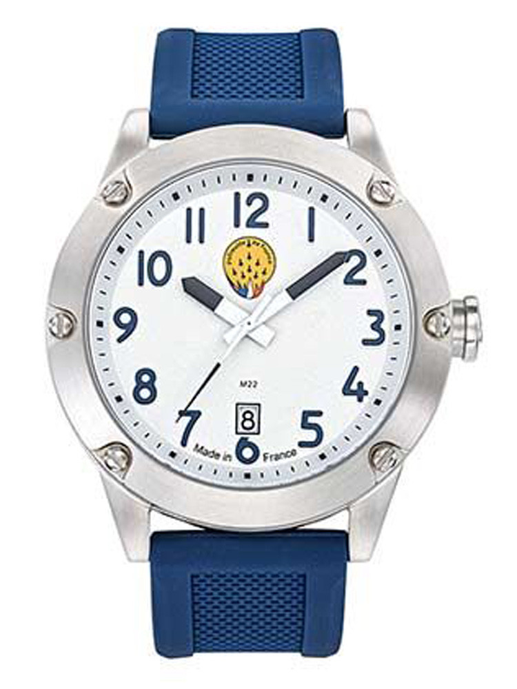 Montre Patrouille de France bracelet silicone bleu