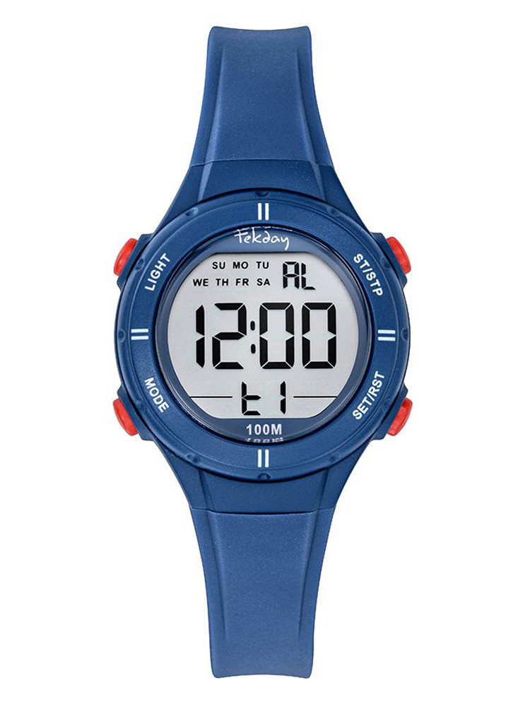 Montre digitale sport Tekday bleue avec chronomètre