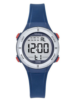 Montre digitale sport Tekday bleue avec chronomètre